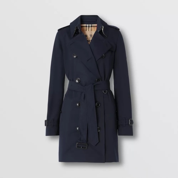 Burberry Short Trench Coat in Black Size 6 - Picture 1 of 6